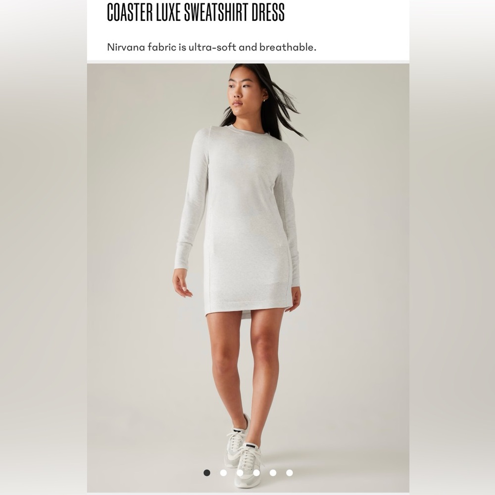 Athleta Coaster Luxe Sweatshirt Dress NWT